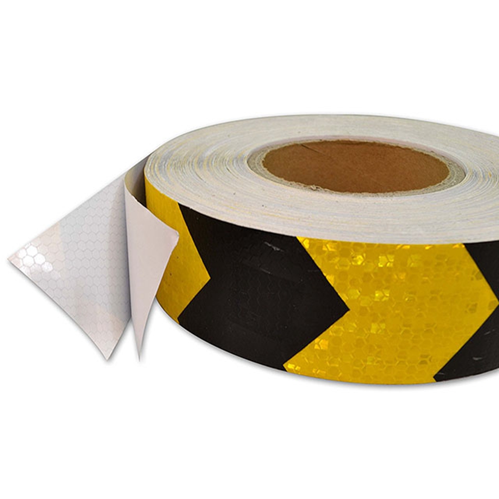 PVC honeycomb arrow reflective tape black+golden