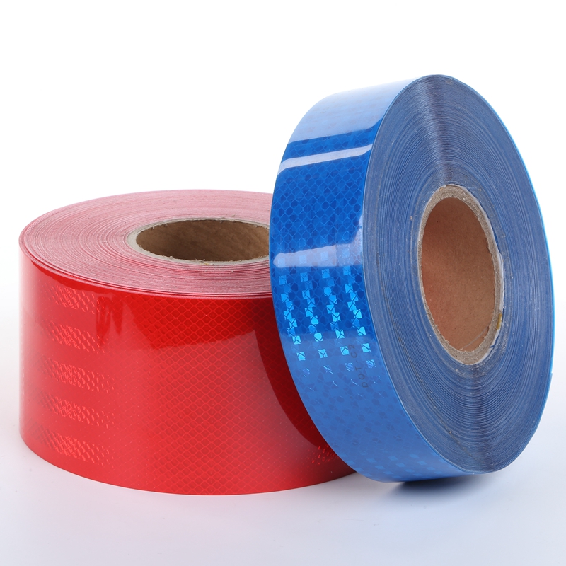 PET micro-prismatic reflective tape red blue