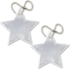 PVC Backpack Gear Pendant Safety Reflectors Reflective Star Shaped Keychain 