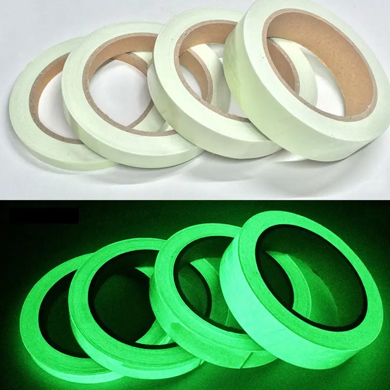 4-6 Hours Glow In The Dark Vinyl Sheeting Glowing Stair Safty Photoluminescent Tape Rolls