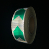 Green+White 5cm*25m PVC Honeycomb Arrow Reflective Tape