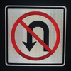 "NO U TURN" Traffic Sign Reflective Aluminium Plate