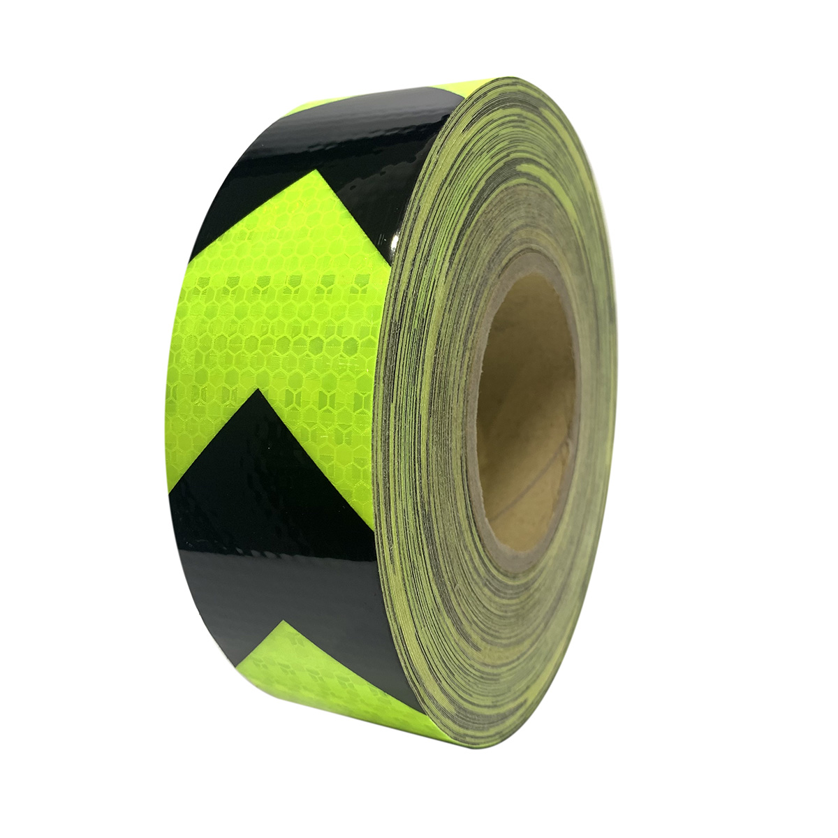 5cm*45mtrs Fluorescent Green Black Arrow PVC/PET Glitter Film Reflective Tape