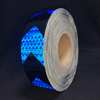 5cm*45m Black and Blue PVC Honeycomb Arrow Reflective Tape