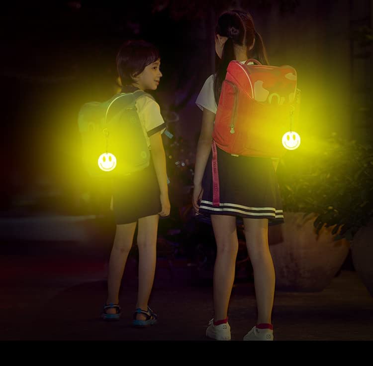 PVC Backpack Pendant Reflective Keychain for Children Walking at Night
