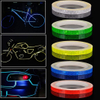 5 Colors Waterproof Outdoor Bicycle Rim Safety Reflective Warning Stickers Rolls for Bikes,Motorcycle Decoration