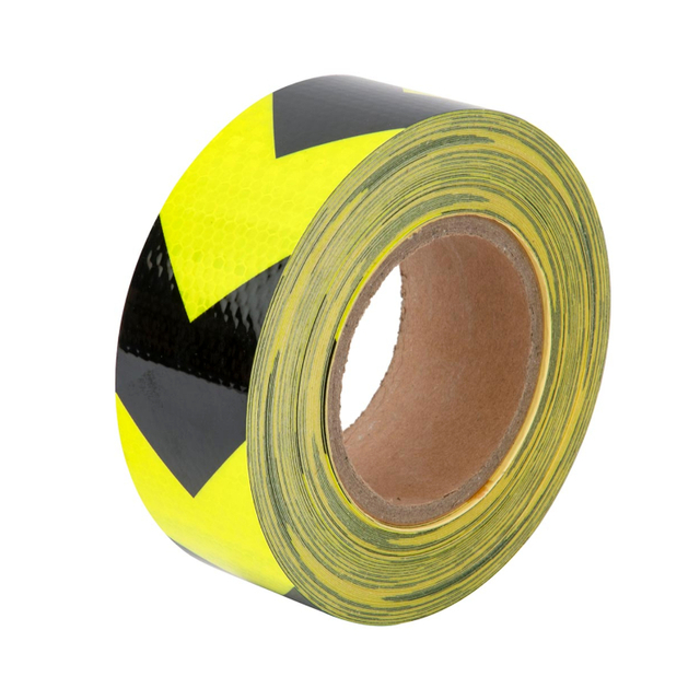 High Visibility Waterproof Adhesive PVC Arrow Reflective Safety Warning Tape 