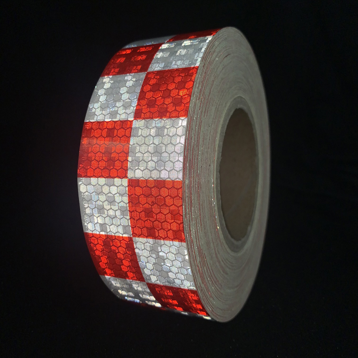 PVC Red White Reflective Tape For Road Safety Warning Sign