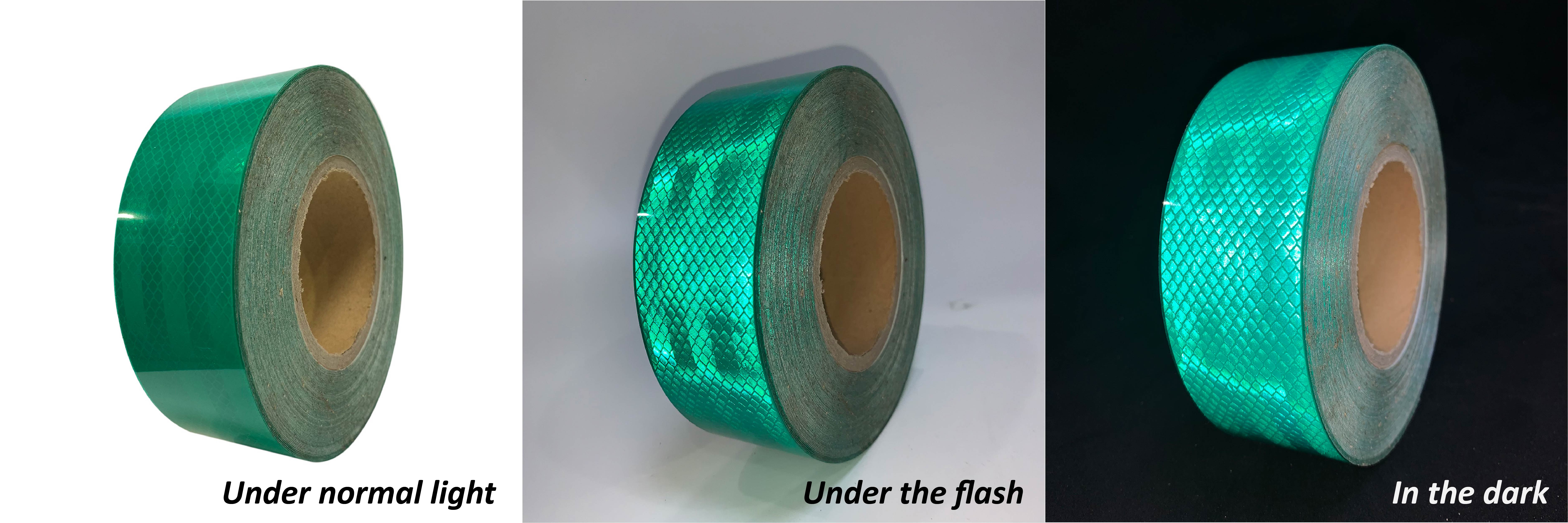 PET micro-prismatic reflective tape GREEN