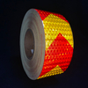 10cm*45m PVC Honeycomb Arrow Reflective Tape Red+Golden