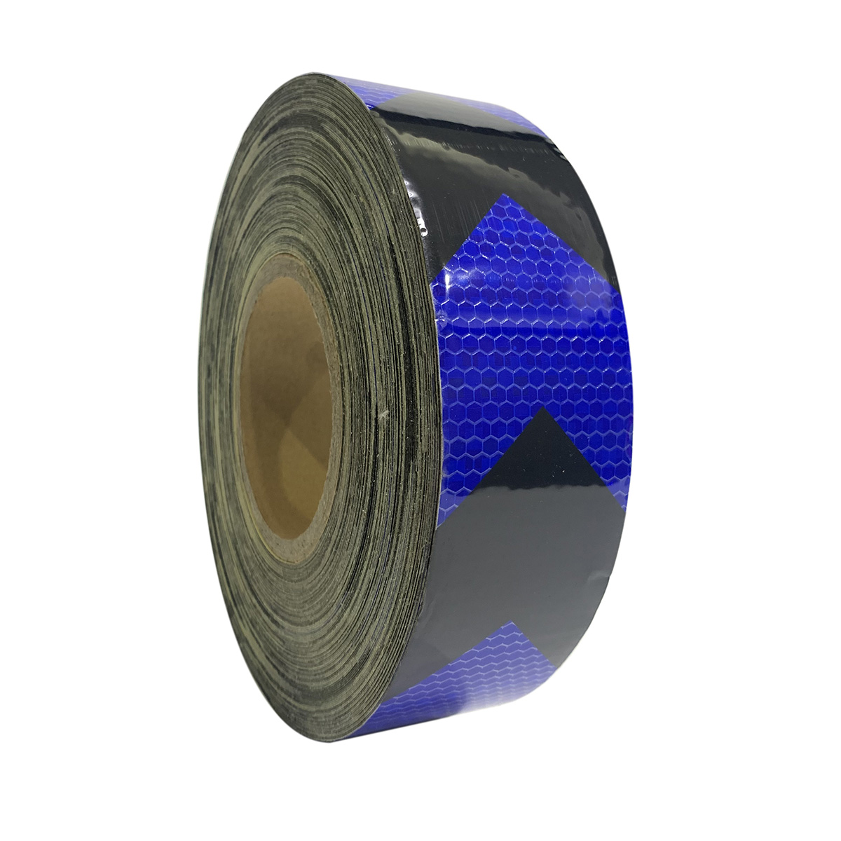 5cm*45m Black and Blue PVC Honeycomb Arrow Reflective Tape