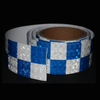 Blue White PVC Honeycomb Checkered Roadway Safety Marking Reflective Tapes 