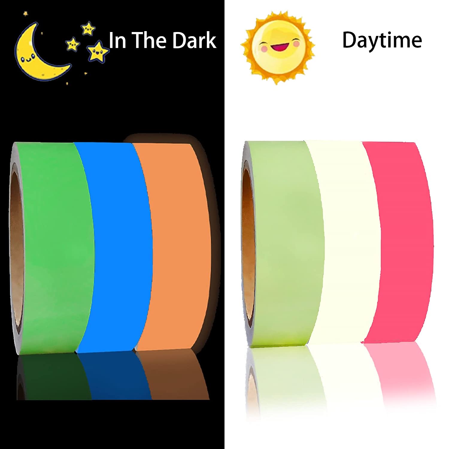 Strong Adhesive Colored Photoluminescent Film Glow in The Dark Tape