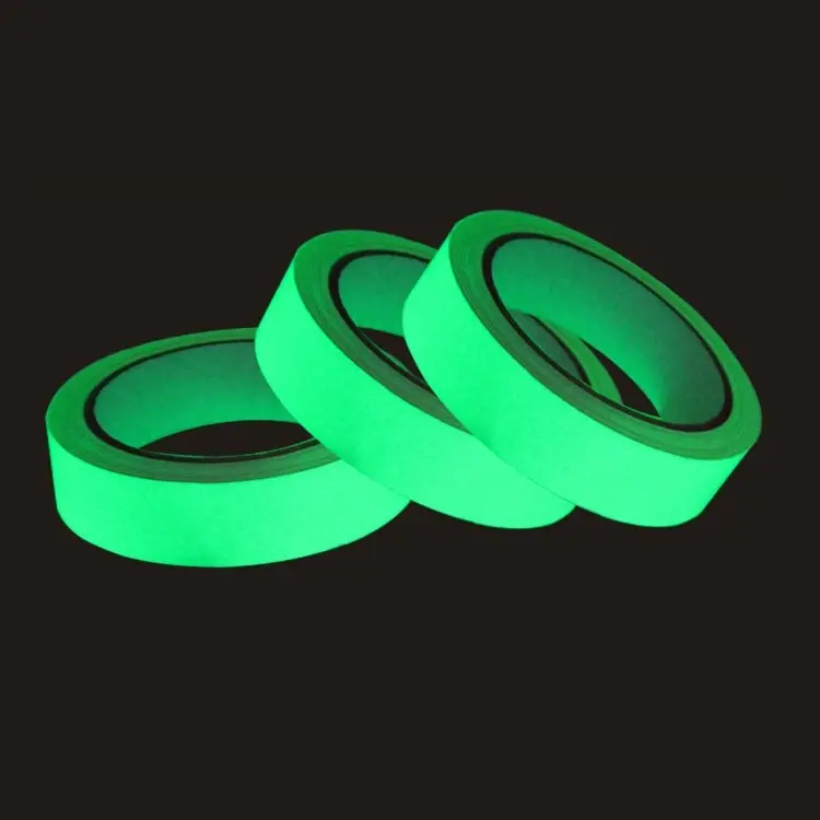 4-6 Hours Glow In The Dark Vinyl Sheeting Glowing Stair Safty Photoluminescent Tape Rolls