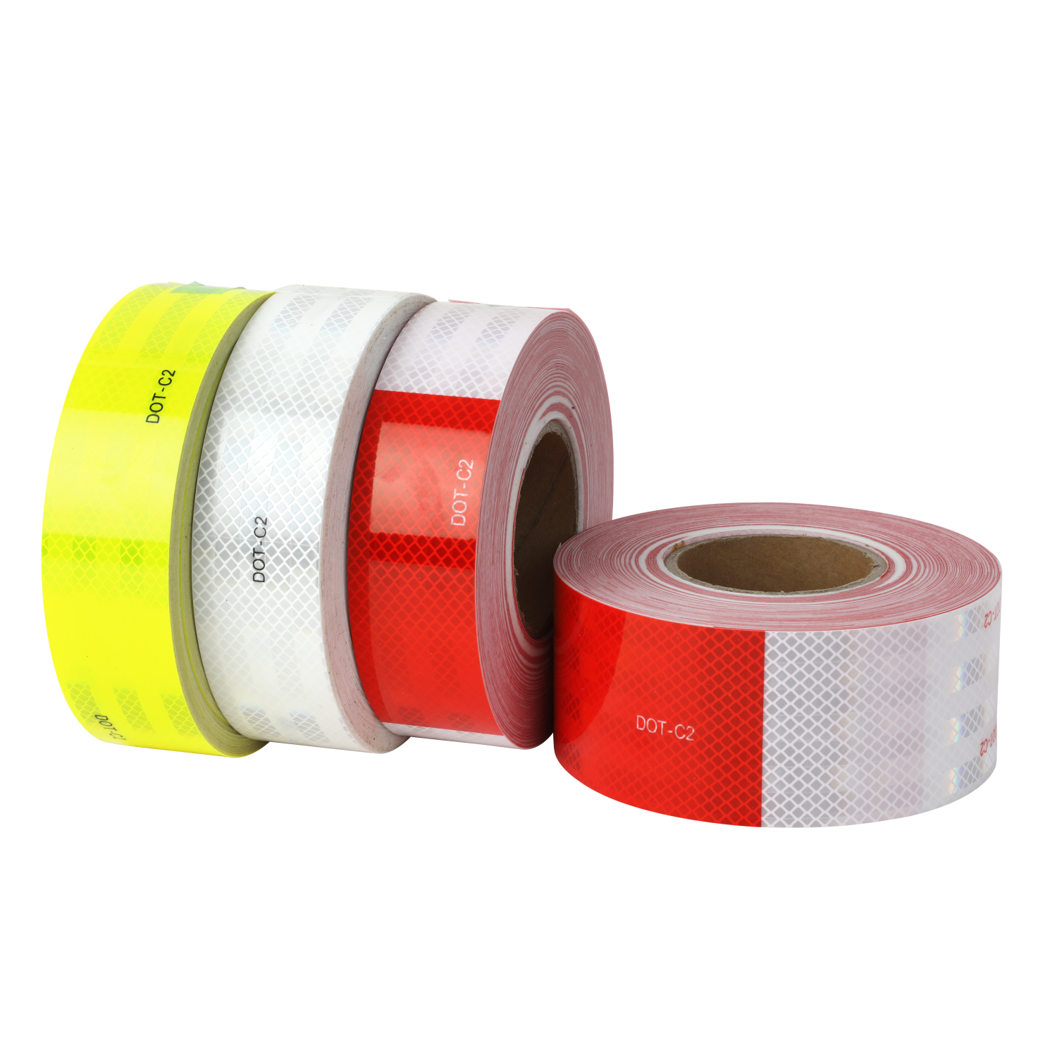 High Visibility PC/Acrylic Red White DOT-C2 Reflective Safety Conspicuity Tape