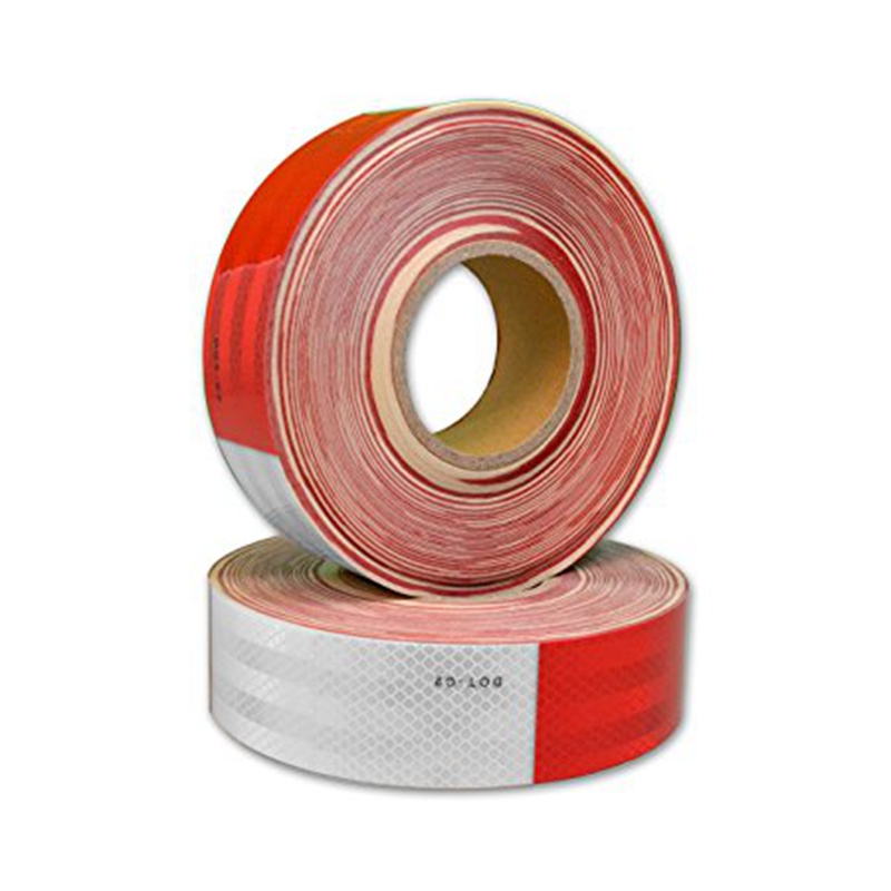 Micro-Prismatic Diamond Grade DOT-C2 Red White Safety Marking Reflective Tape From China Supplier