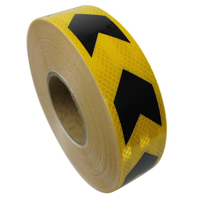 PET micro-prismatic reflective tape golden+black