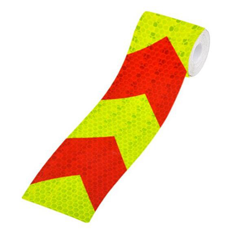 PVC honeycomb arrow reflective tape red+yellow