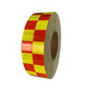 Red+Yellow PVC Honeycombe Checkerboard Retro Reflective Tape