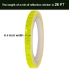 5 Colors Waterproof Outdoor Bicycle Rim Safety Reflective Warning Stickers Rolls for Bikes,Motorcycle Decoration