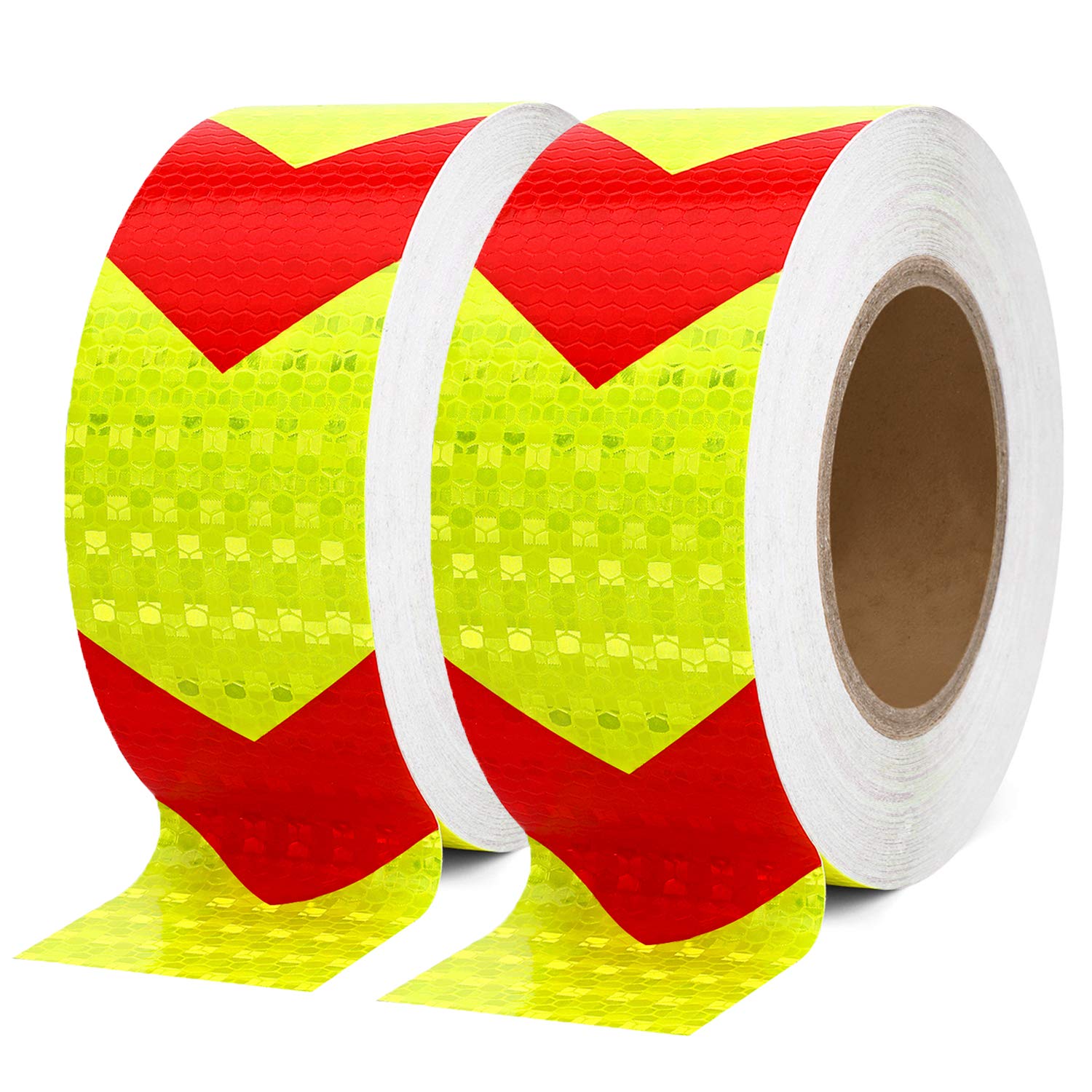 Red Yellow Arrow Adheisve Reflective Safety Caution Conspicuity Warning Tapes
