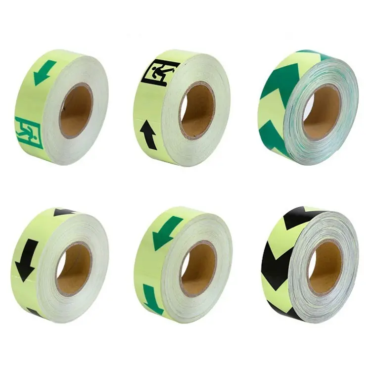 Glow in The Dark Safety Lighted Glowing Photoluminescent Escape Indication Strip Tape