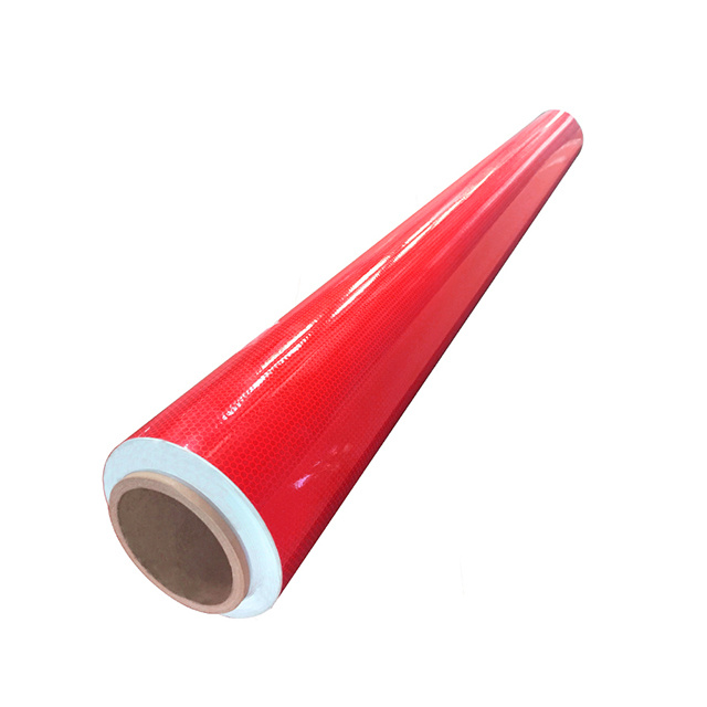Red Color Honeycomb Texture PVC Film Reflective Sheeting Roll