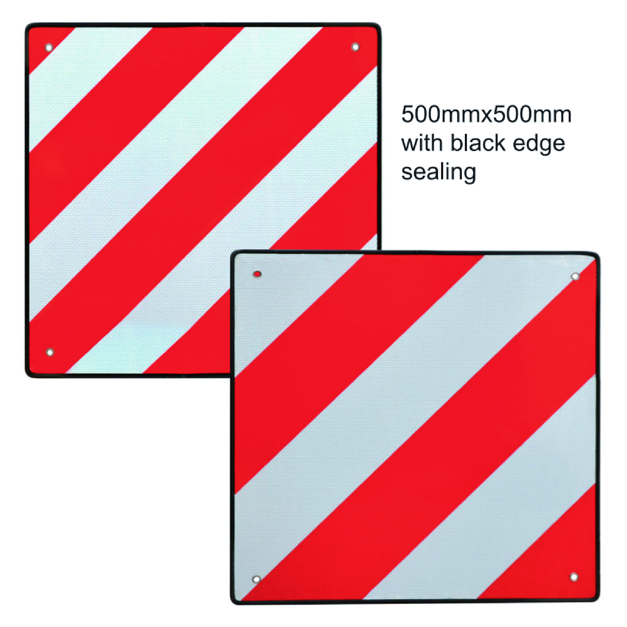50x50cm Reflective Vehicles Rear Plate with Rubber Edge