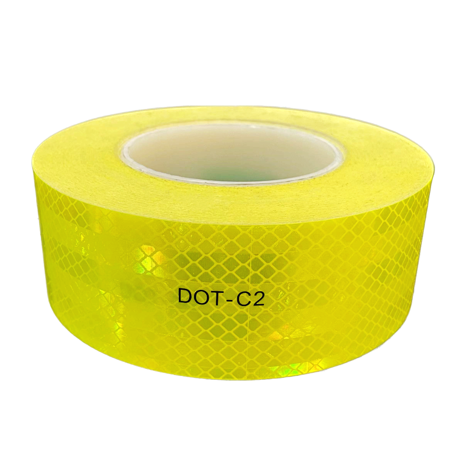 High Quality Fluorescent Yellow DOT-C2 Truck Reflective Conspicuity Warning Tape
