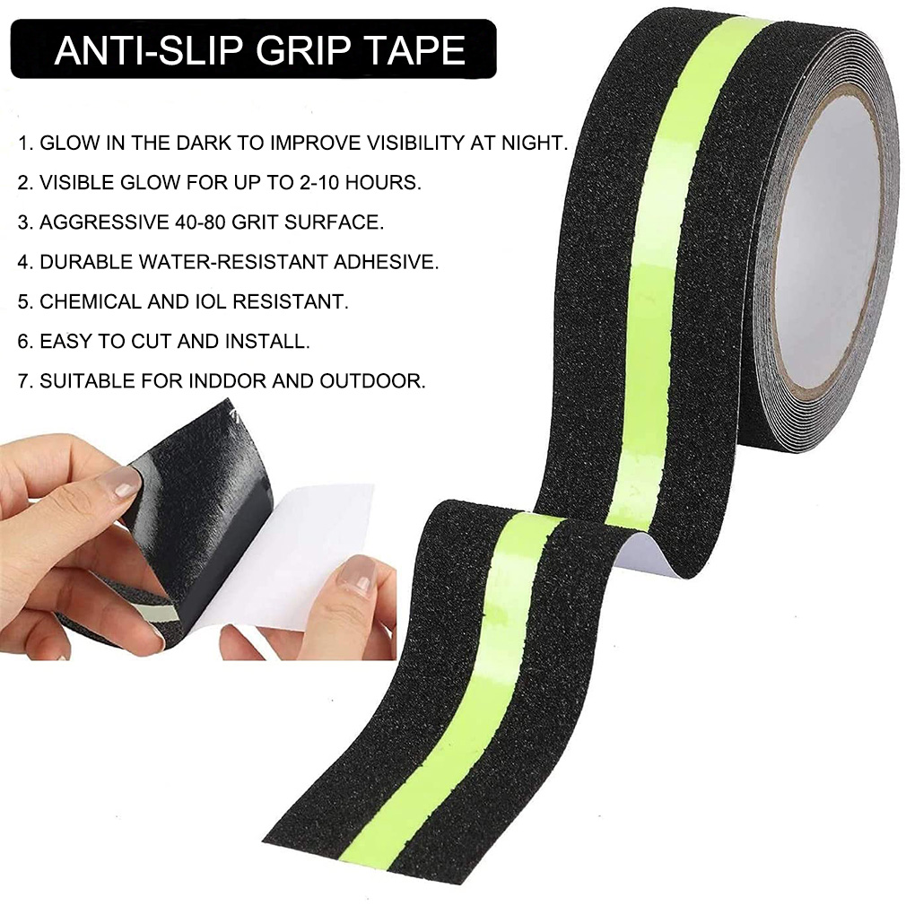 Non Slip PVC Black Glow Reflective Anti-slip Stair Floor Safety Anti-SkidTape