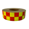 Red+Yellow PVC Honeycombe Checkerboard Retro Reflective Tape