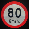 60cm "80KM/H" Reflective Aluminium Traffic Sign Plate