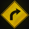 "TURN RIGHT" Traffic Marking Reflective Aluminium Plate