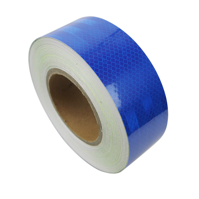 PET micro-prismatic reflective tape blue