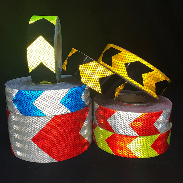 PET Micro-Prismatic Arrow Safety Marking Reflective Tape