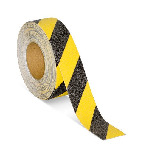 5cm Width Yellow Black Self-Adhesive Warning Anti-slip Tape for Stairs 