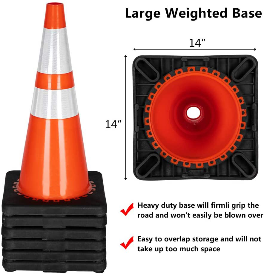 27.5" PVC Safety Road Parking Barrier Traffic Cone