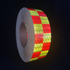 Red+Yellow PVC Honeycombe Checkerboard Retro Reflective Tape