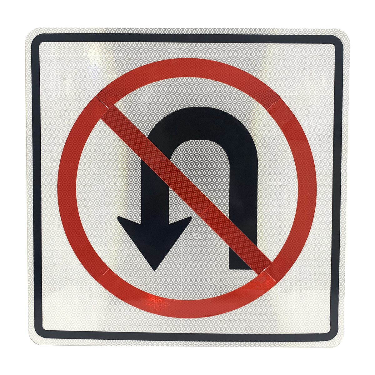 "NO U TURN" Traffic Sign Reflective Aluminium Plate