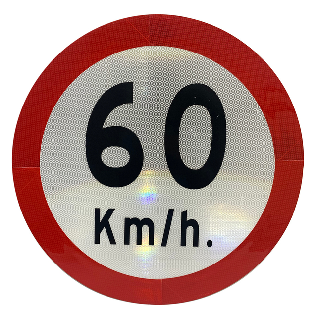 60cm "60KM/H" Reflective Aluminium Traffic Sign Plate