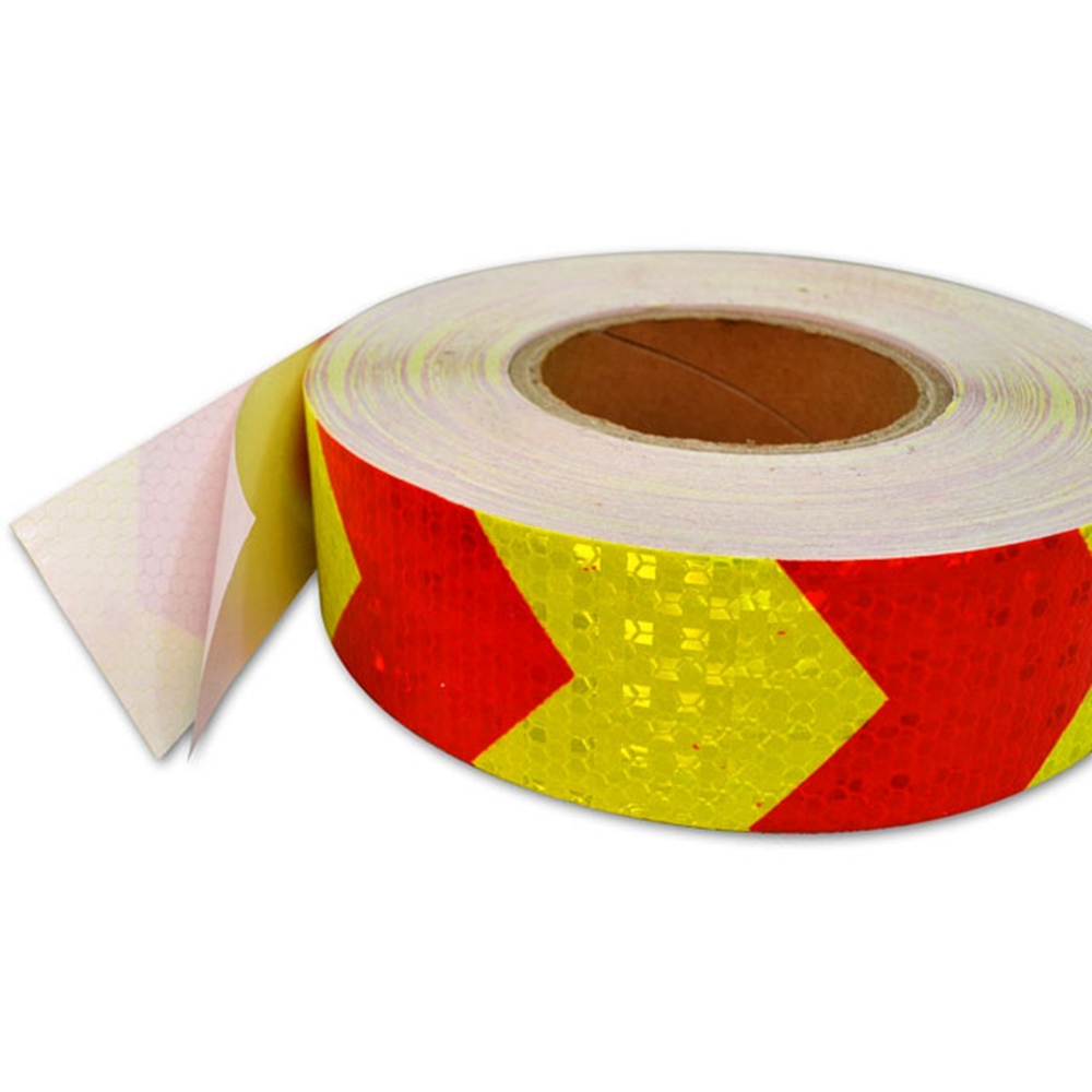 PVC honeycomb arrow reflective tape red+yellow