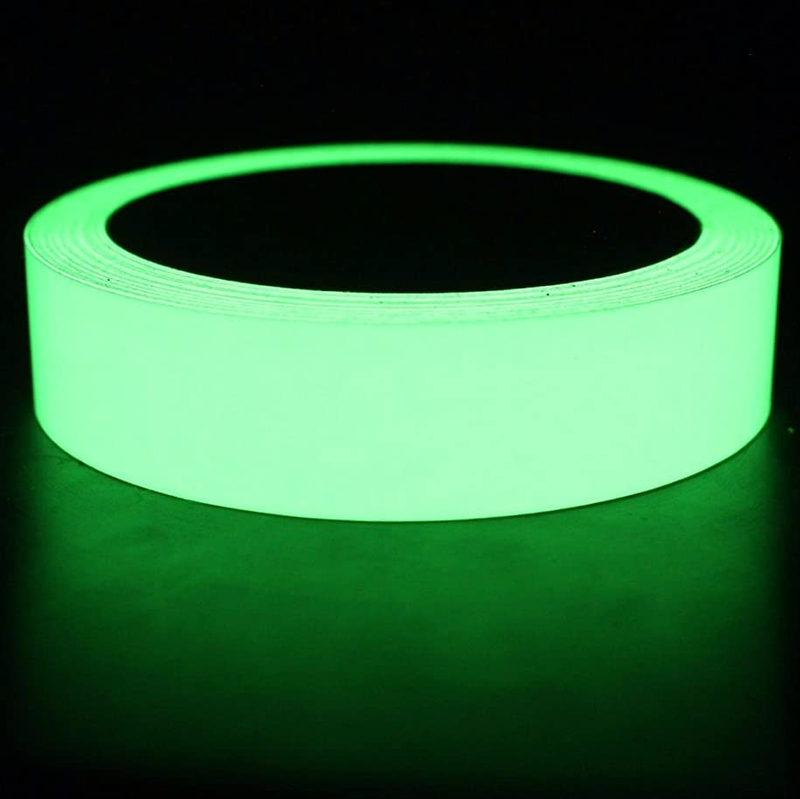 Glow in The Dark Fluorescent Photoluminescent Tape Luminescent Safety Egress Markers Stairs, Walls, Steps, exit Sign.