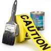 Yellow Balck Caution Tape PE Non-adheisve Warning Tapes 3inches X 1000 Feet