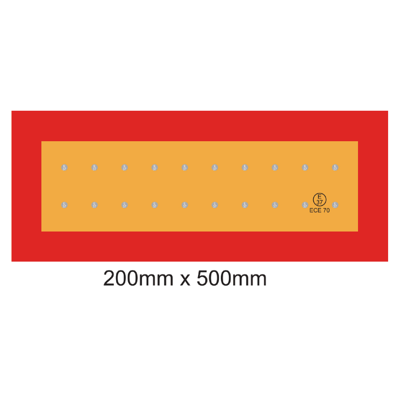 20x50cm Reflective Vehicles Rear Plate for Safety Sign